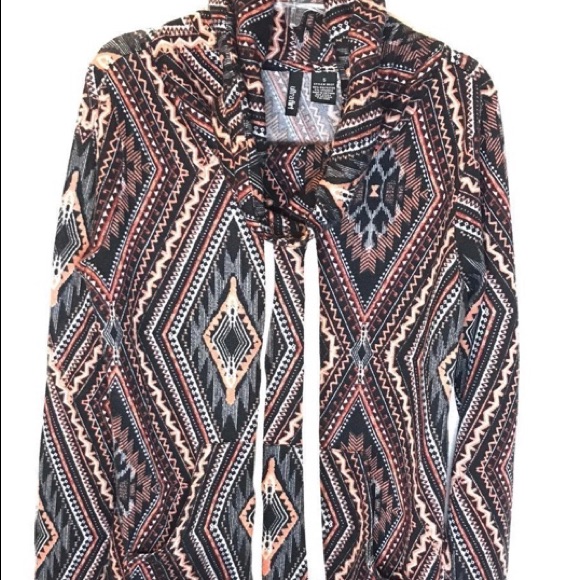 Aztec Cowl Neck Pullover